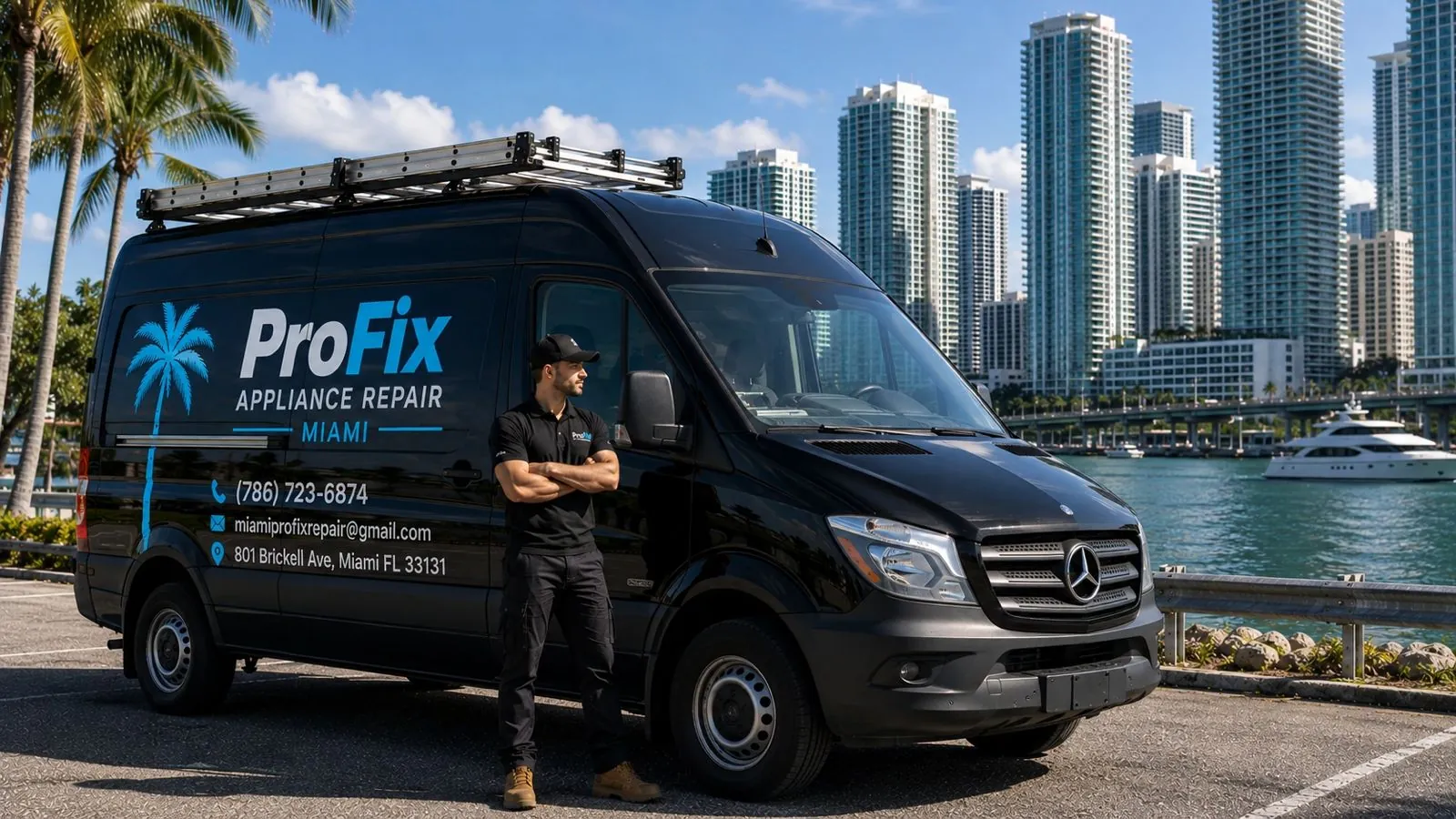 ProFix Appliance Repair Miami technician repairing a home appliance